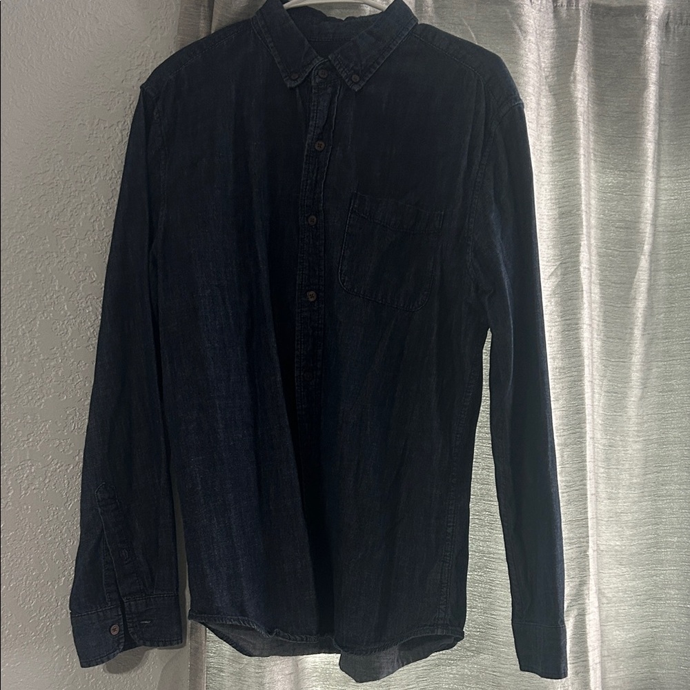 GAP Men's Midnight Blue Casual Shirt